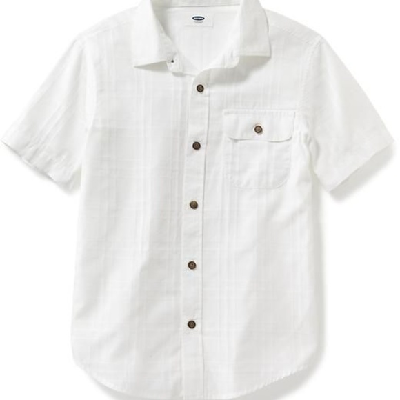 Old Navy Textured Dobby Shirt for Boys - Picture 2 of 2